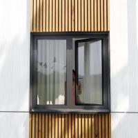 Двухстворчатое окно с импостом со скрытой створкой ALUTECH ALT W72 1600×1600 мм