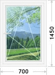 Окна металлопластиковые 700×1450 мм